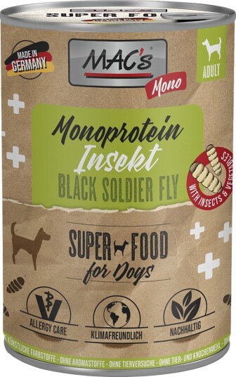 Mac'S Mono Insect Våtfôr Til Hund Insekter 6 X 375 G