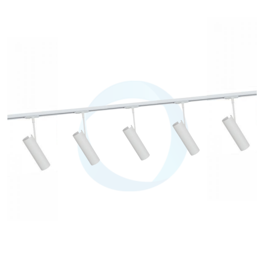 Komplett Mib 1,8 m skinne med 5 MIB spotter - Hvit