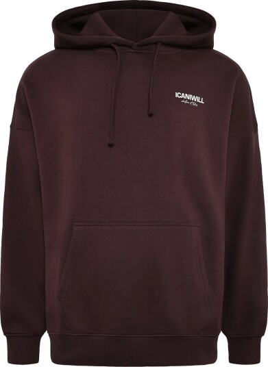 ICANIWILL Everyday Relaxed Hoodie Print M   ESPRESSO   S