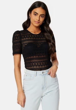 VILA Chikka Puff O-Neck S/S To Black XS