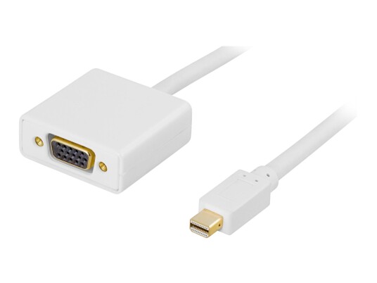 Deltaco DisplayPort kabel 1m - Svart/Hvit med gullkontakt