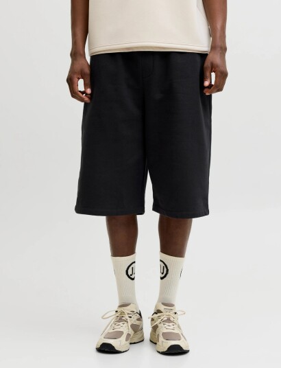 Jack & Jones Jpstowen Falls Sweat Shorts Xxlng Ln   Black   M