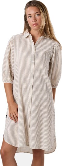 Seaside Marina Seersucker Oversized Shirt W