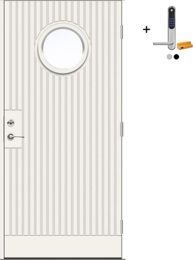 Ytterdør Swedoor Advance-Line Nordic Geilo med Yale Doorman Classic Home