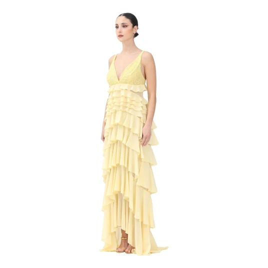 Elisabetta Franchi Dame Kjoler Gul M,