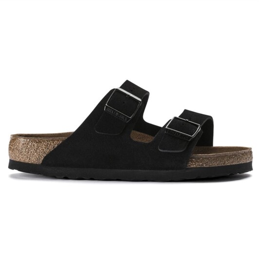 Birkenstock Arizona Soft Footbed Suede Leather Black Birkenstock Arizona Soft Footbed Suede Leather Black