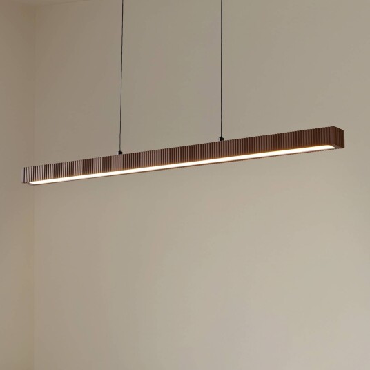 Pendellampe Emara Lucande dimbar Mørkt tre Stue / spisestue Tre Design