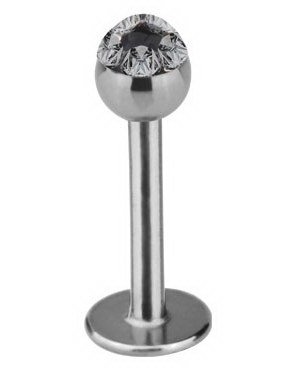 Labret med Glitrende Grå Stener