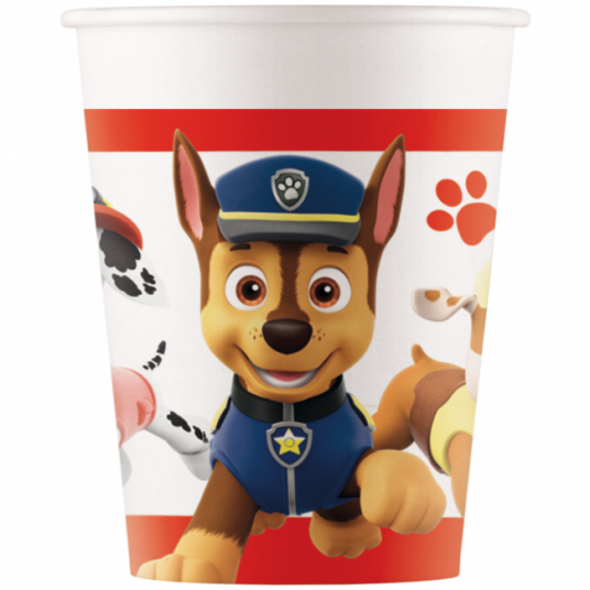 Globos Nordic 8 stk Pappkrus 200 ml Paw Patrol Gjengen