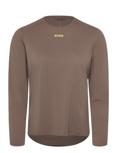 Björn Borg Borg Performance Feather Long Sleeve T Shirt Brown XS Björn Borg Borg Performance Feather Long Sleeve T Shirt Brown XS