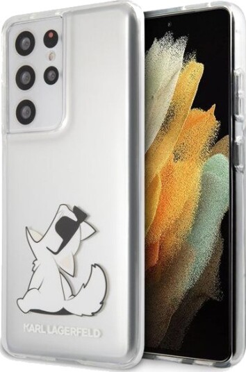 Karl Lagerfeld Mobildeksel Choupette Fun for Samsung Galaxy S21 Ultra Gjennomsiktig