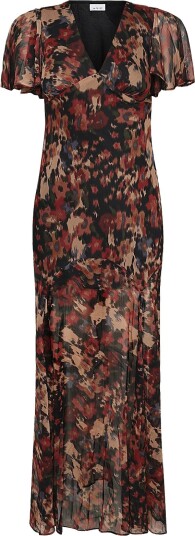 Topshop Tscitha Floral Print Maxi Dress Wvn WITHERED ROSE 34 Topshop Tscitha Floral Print Maxi Dress Wvn WITHERED ROSE 34