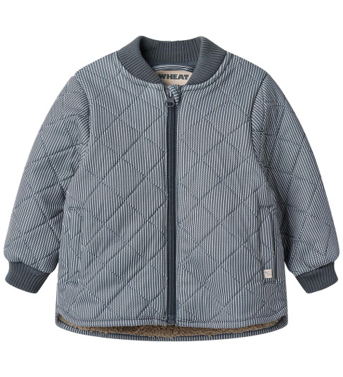 Wheat Termojakke m. Fleece Benni Ink Stripe Wheat 1 år (80) Termoklær Blå Hvit