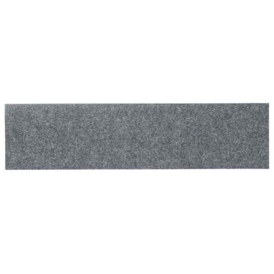 vidaXL Selvklebende trappematter 15 stk 76x20 cm lysegrå