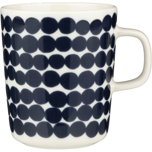 Marimekko Oiva/Siirtolapuutarha Krus 25 cl Mørkeblå / Hvit