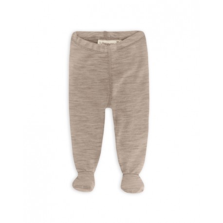Retro Leggings Med Føtter For Baby Laget Av 100% Økologisk Merinoull