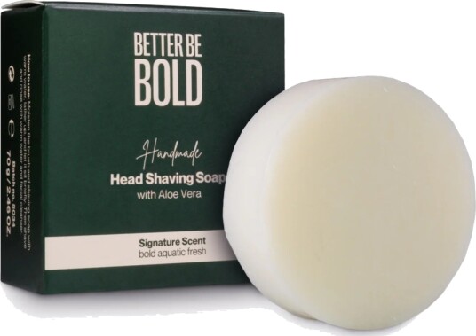 Better Be Bold Handmade bald head shaving soap with aloe vera 70g