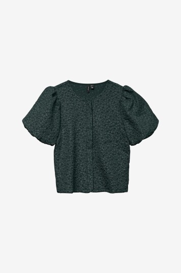 Vero Moda Kardigan vmMerle SS Puff Cardigan Jrs Sb8 Grønn Vero Moda Kardigan vmMerle SS Puff Cardigan Jrs Sb8 Grønn