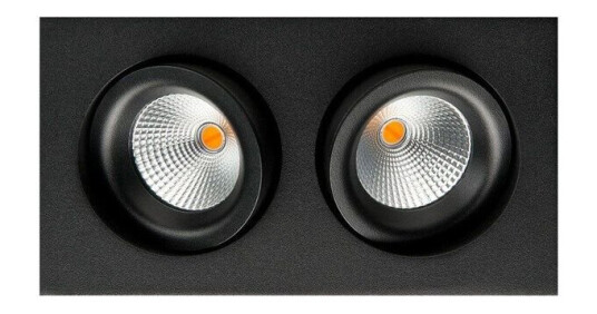 SG Armaturen Junistar square isosafe dimtowarm black 2x7w