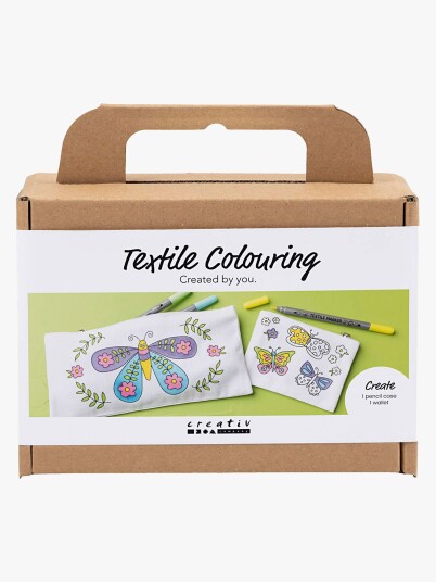 Creative Toys Creative Mini Craft Kit Textile Coloring sommerfugler pastellfarger 1 pakke
