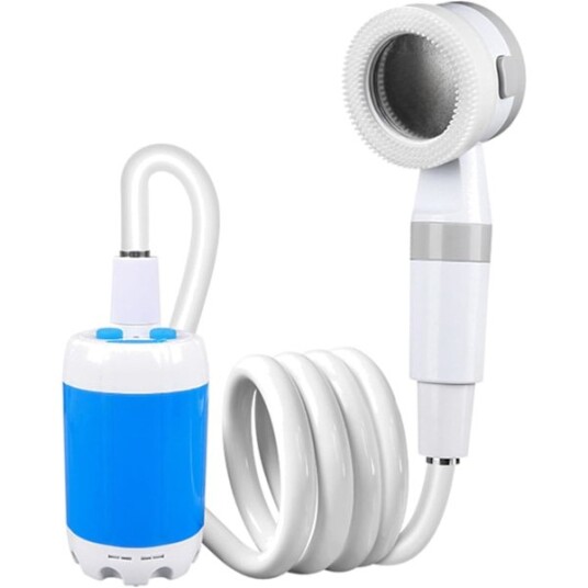 1Portable vanningssystem campingdusj utendørsdusj oppgradert oppladbar elektrisk dusjpumpe egnet for fotturer