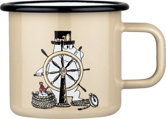 Muurla Mummitrollet emaljeskål Eventyreren 37 cl Beige