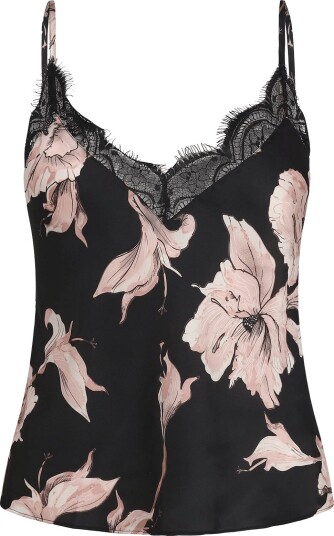 Hunkemöller Cami Satin Flower Black XL