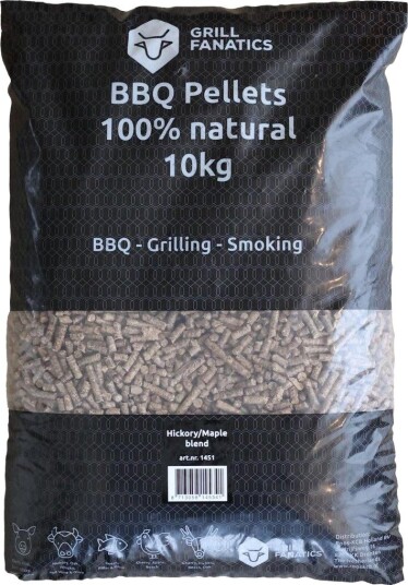 BBQ Pellets Hickory/Maple 10 kg Europeisk pellets,100% naturlig trevirke BBQ Pellets Hickory/Maple 10 kg Europeisk pellets,100% naturlig trevirke