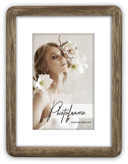 ZEP Gressan BC68P Bilderamme m/Passepartout 15x20/10x15 Tre