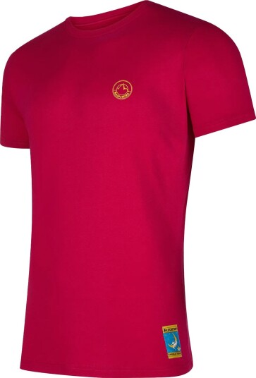 La Sportiva Men's Climbing On The Moon T-Shirt Fucsia/Giallo S