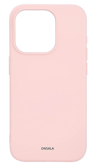 Onsala MagSafe Silikon Deksel Chalk Pink til iPhone 15 Pro