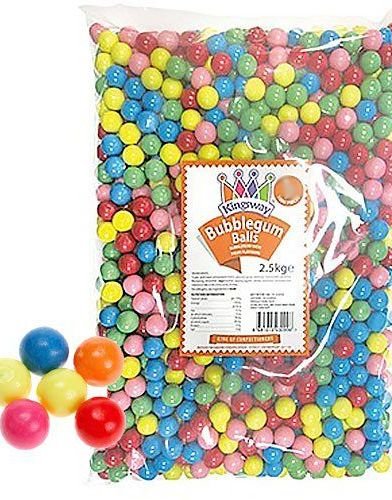 1000 stk Kingsway Bubblegum Ball EKSTRA STOR Pose med Tyggegummikuler 16 17 mm
