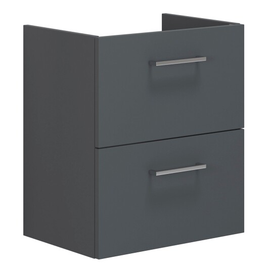 Dansani Mido+ Slim Servantskap 2 Skuffer B50-80xd35cm Uten Servant Grå Matt / 50cm Vegg