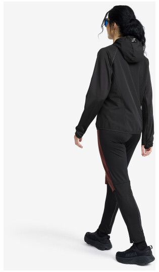 Revolutionrace Pace Hooded Wind Jacket Dame Black S Vindjakker