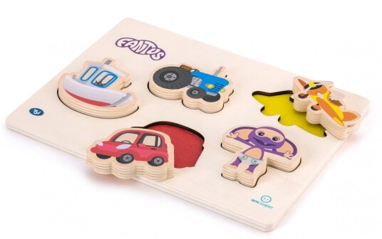 Fantus Wooden puzzle with vehicles 112064