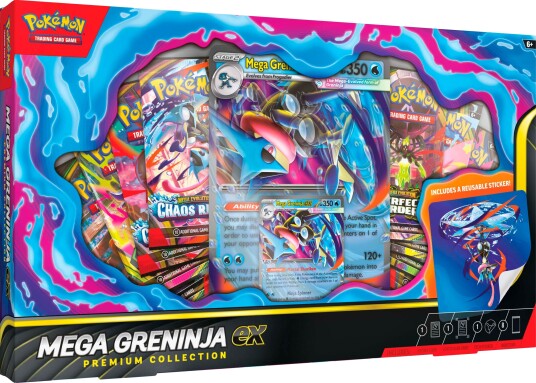Pokémon Mega Greninja ex Premium Samlebox for Barnespill Pokémon Mega Greninja ex Premium Samlebox for Barnespill
