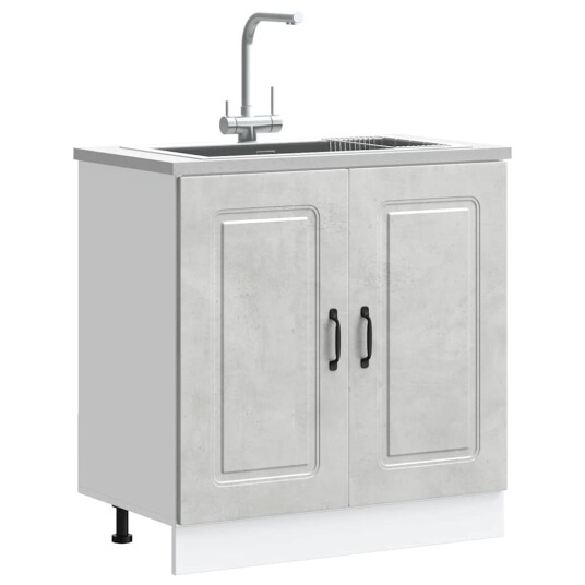  Vask underskap Kalmar betonggrå 80x46x81,5 cm konstruert tre 8721158417978