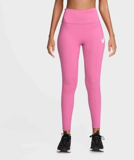 Nike Løpetights Dri FIT Tempo 7/8 High Waisted Rosa/Sølv/Hvit Kvinner størrelse X Small