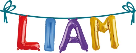 Ballonggirlander Folie Navn - Liam