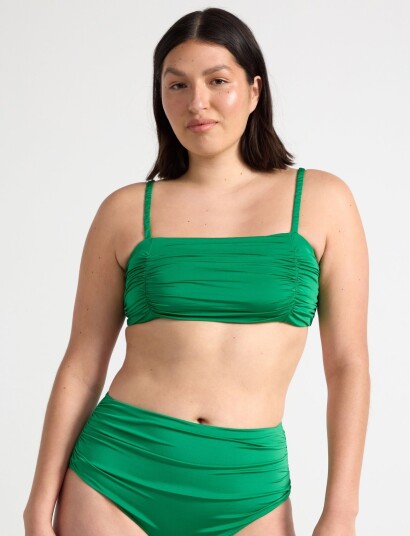 Lindex Swim Alba Bandeau Shiny Green S