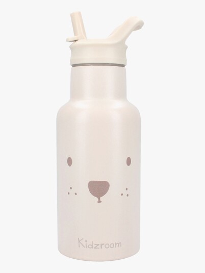 Kidzroom Beary Excited Rustfritt Stål Vannflaske 350ml Beige