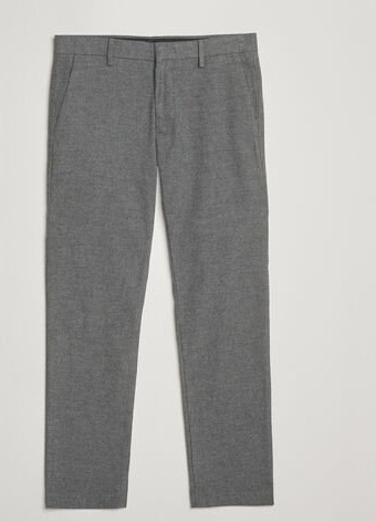 NN07 Theo Brushed Cotton Trousers Dark Grey