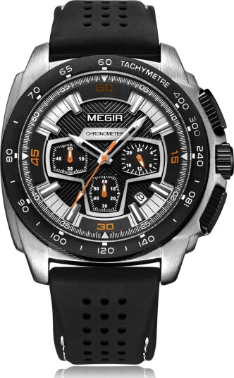 Megir Chrono Racing Silver Black