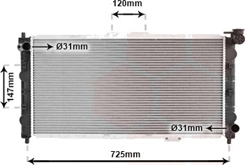 VAN WEZEL 27002101 Radiator motorkjøling