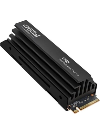 Crucial T705 SSD - 4TB - Med varmespreder - Svart - M.2 2280 - PCIe 5.0