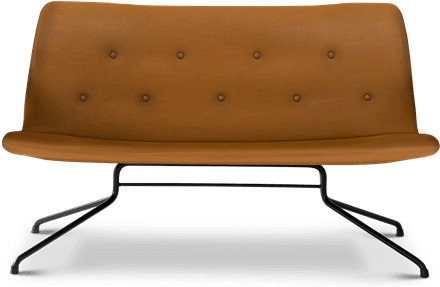 Bent Hansen Primum Sofa uten Armlener Sort/ Konjakk Bent Hansen Primum Sofa uten Armlener Sort/ Konjakk