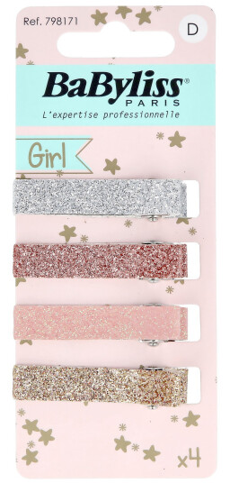 BaByliss Paris Accessories Hair Clips Glitter Kids 4 pcs BaByliss Paris Accessories Hair Clips Glitter Kids 4 pcs