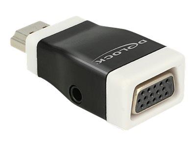 Delock HDMI til VGA Adapter med Lyd - Maks 1080p Delock HDMI til VGA Adapter med Lyd - Maks 1080p