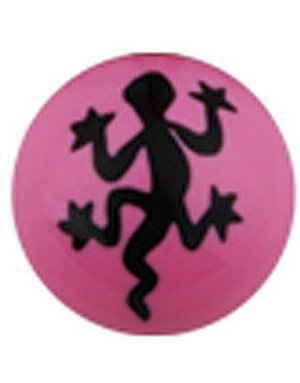 Salamander Rosa/Sort Akrylkule Strl 5 mm kule til 1.6 mm stang