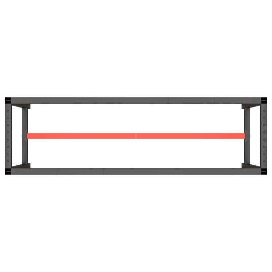 Ramme til arbeidsbenk matt svart og rød 170x50x79 cm metall 151452 Ramme til arbeidsbenk matt svart og rød 170x50x79 cm metall 151452